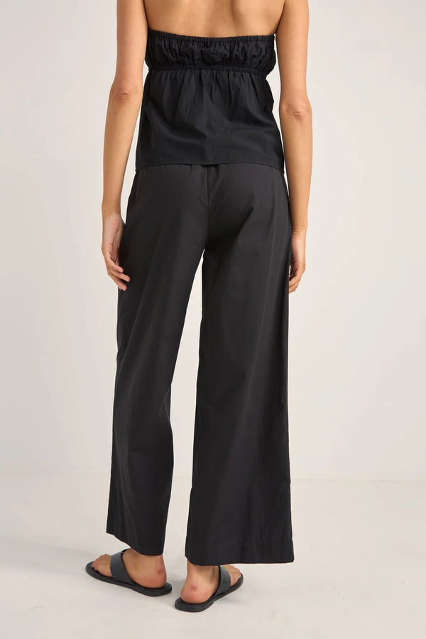 Posie Gathered Pants Black