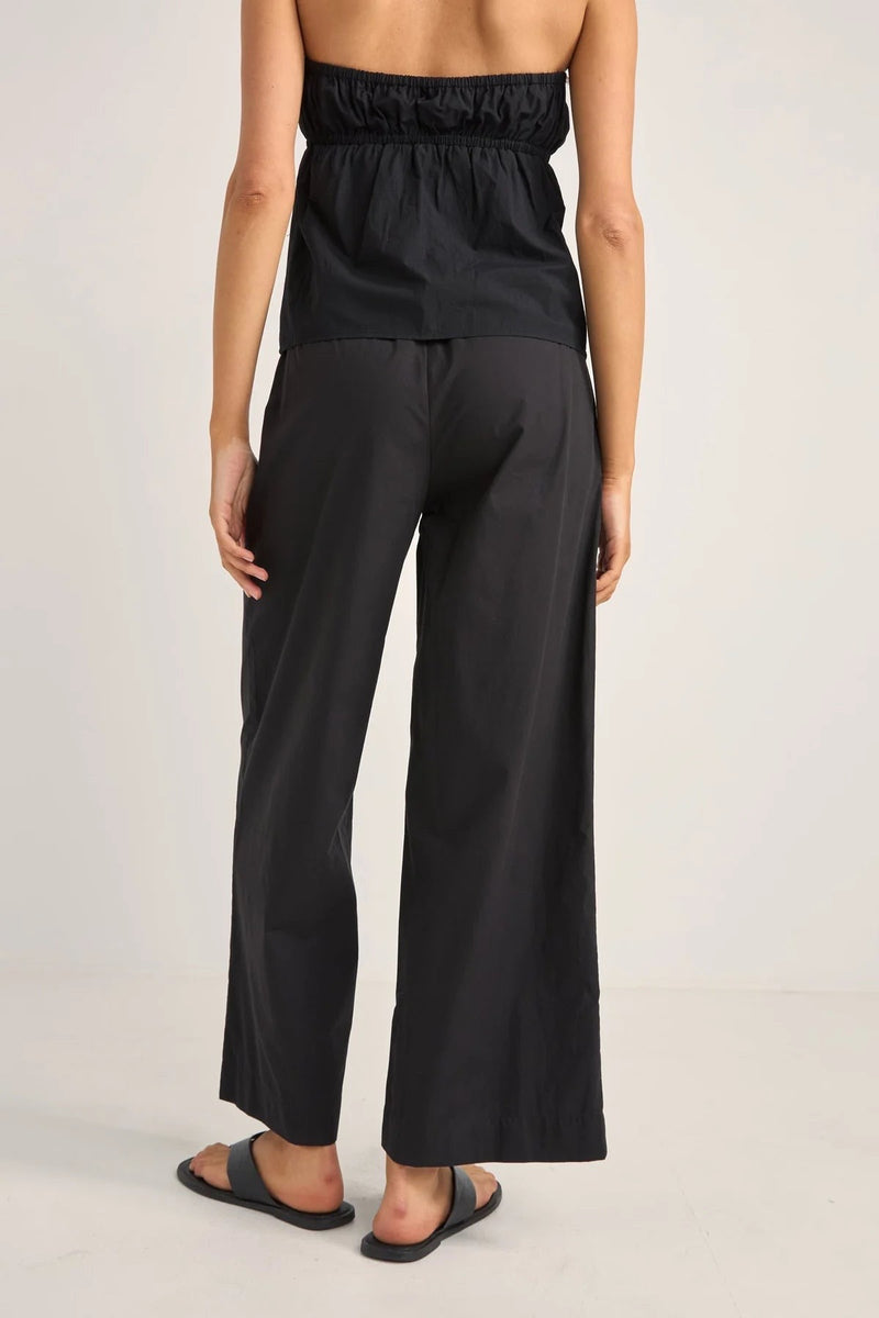 Posie Gathered Pants Black