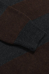 Combin Striped Knit Grey/Brown