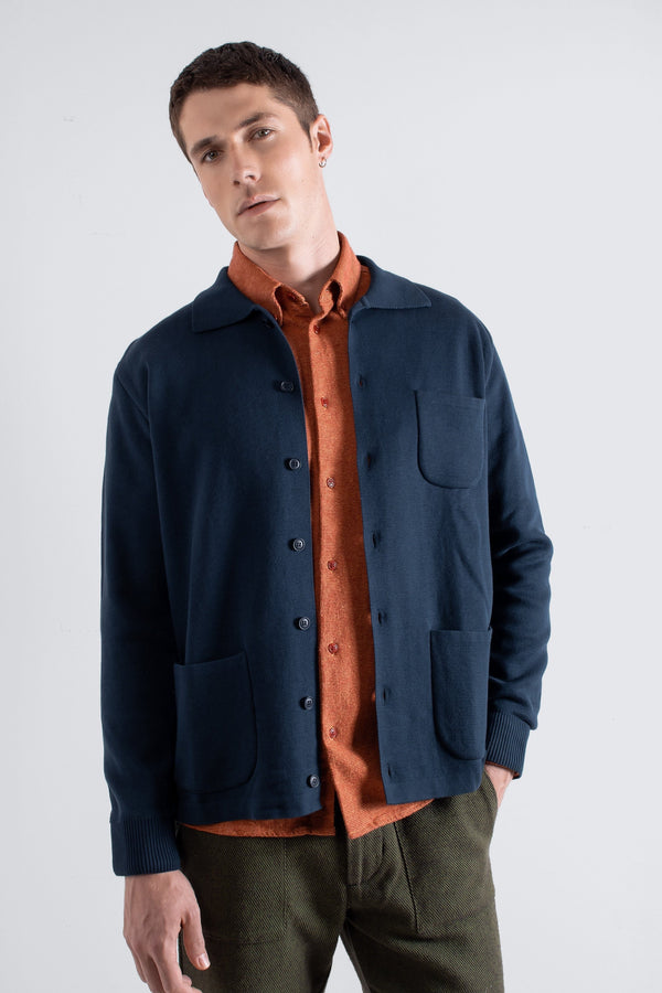 Station Cardigan Navy Iris