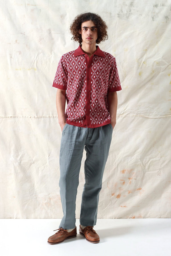 Ryder Trouser Washed Linen Charcoal Grey