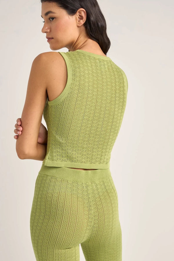 Ojai Pointelle Vest Olive