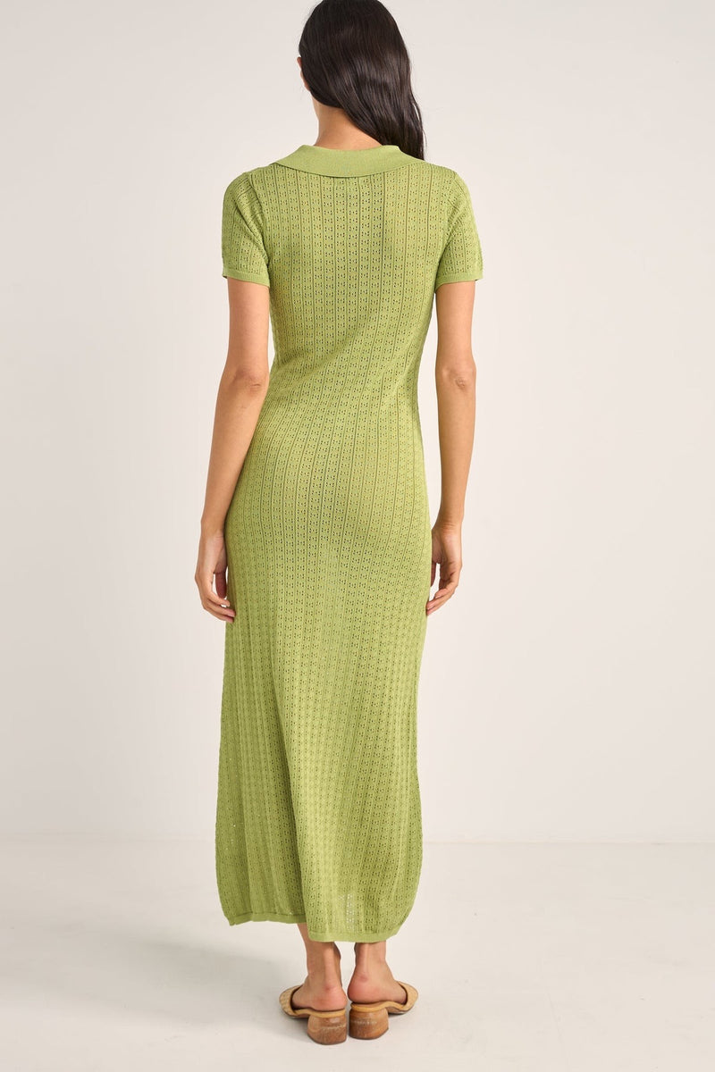 Ojai Pointelle Midi Dress Olive