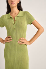 Ojai Pointelle Midi Dress Olive