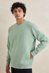 Classic Fleece Crew Seafoam