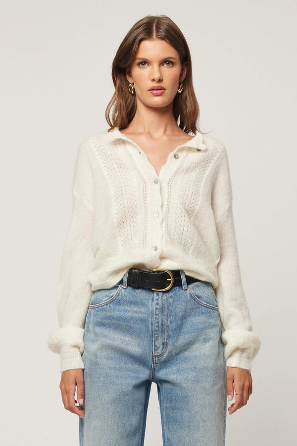 Lace Knit Cardigan Cloud