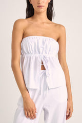 Posie Gathered Top White