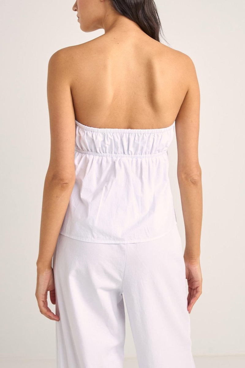 Posie Gathered Top White