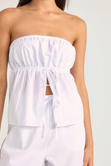 Posie Gathered Top White