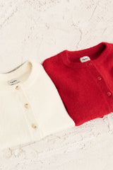 Estelle Fluffy Cardigan Chili