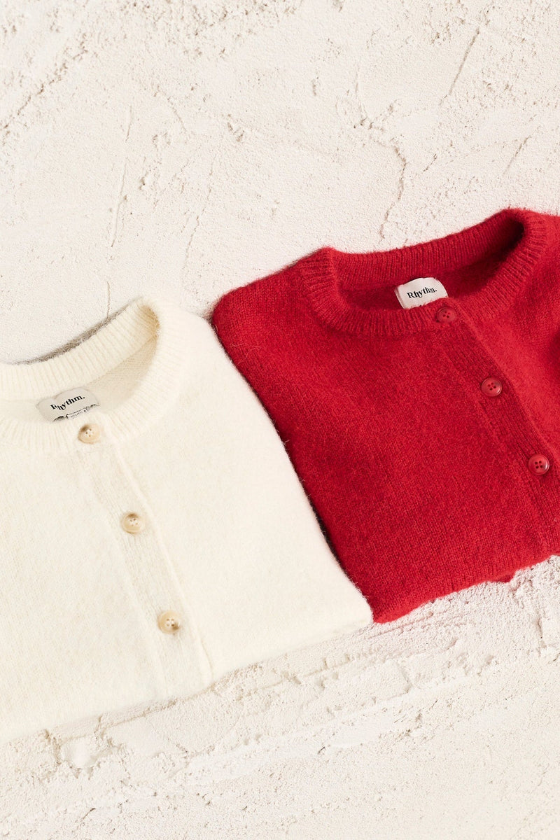 Estelle Fluffy Cardigan Chili