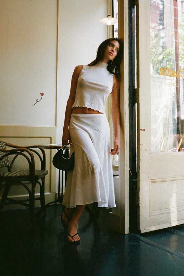 Crinkle Tank White