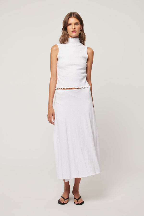 Crinkle Tank White
