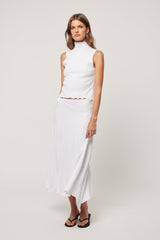 Daphne Skirt Crinkle White