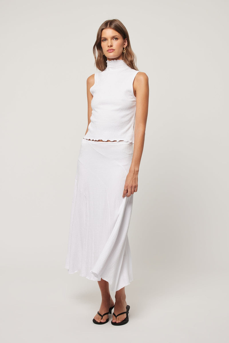 Daphne Skirt Crinkle White