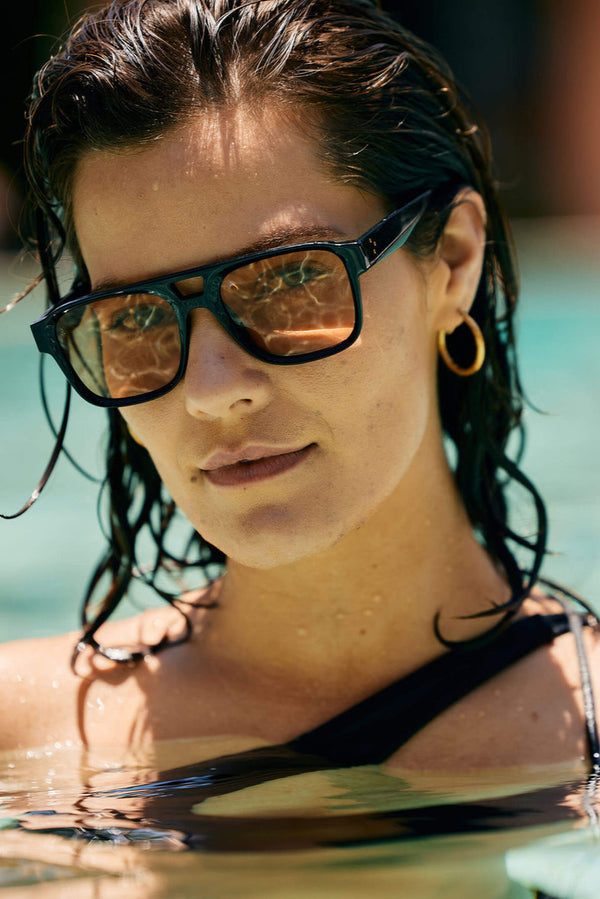 Rifka Sunglasses Recycled Black / Spritz