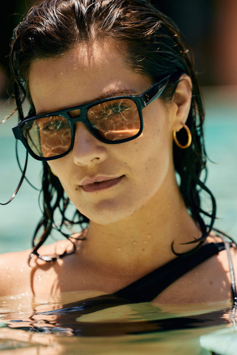 Rifka Sunglasses Recycled Black / Spritz