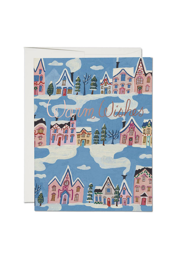 Warm Wishes Pink Houses Card Set