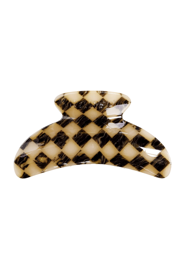 THE CLASSIC HAIR CLAW IN FADED CHECKER