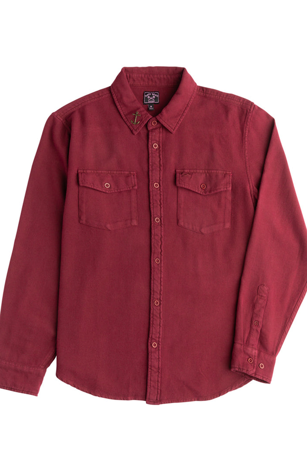 Go To Flannel Woven Burgundy