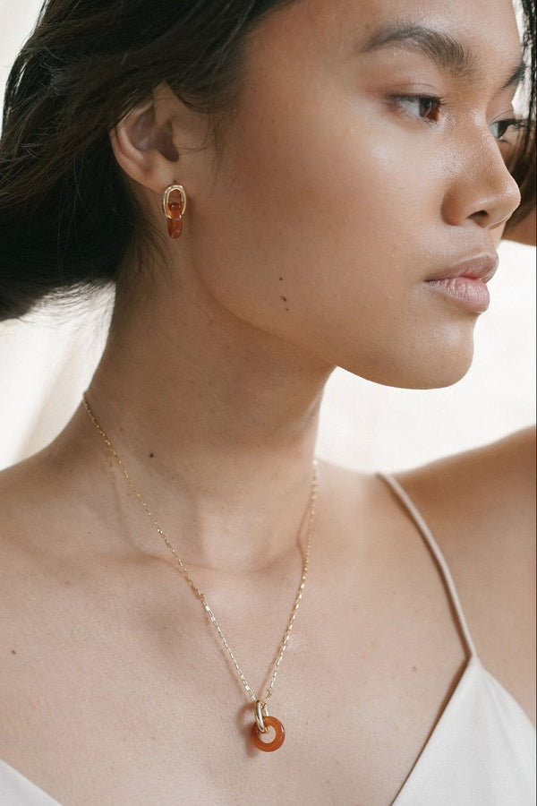 Anna Earrings Brick