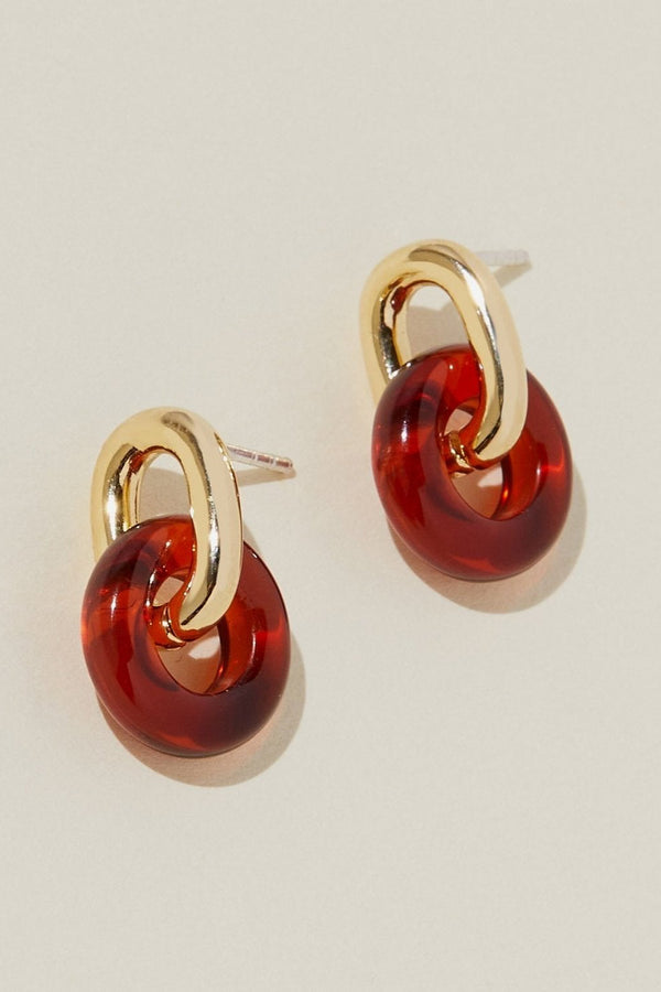 Anna Earrings Brick