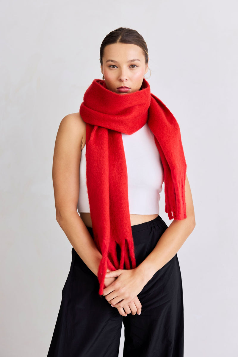 The Stockholm Scarf Crimson Red