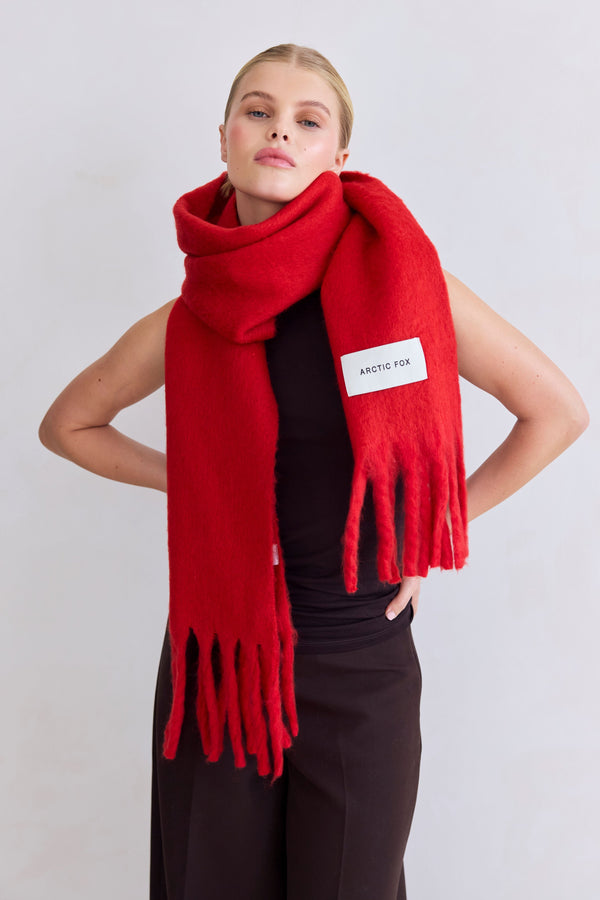 The Stockholm Scarf Crimson Red