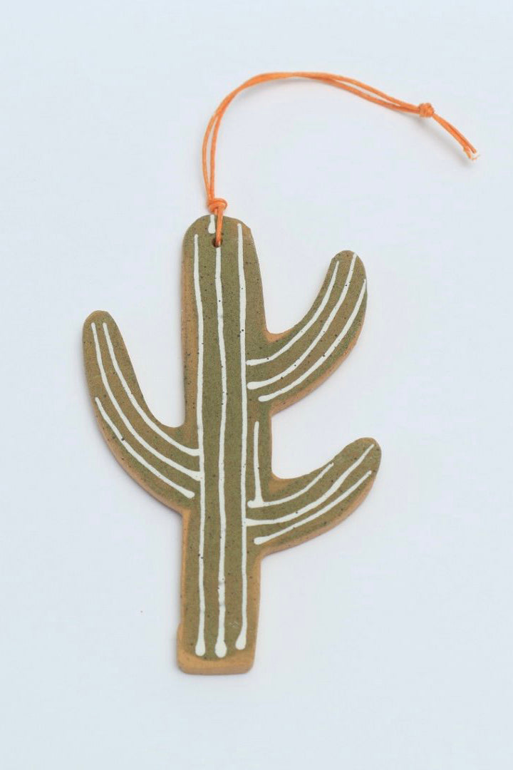 Big Cacti Ornament Green and White