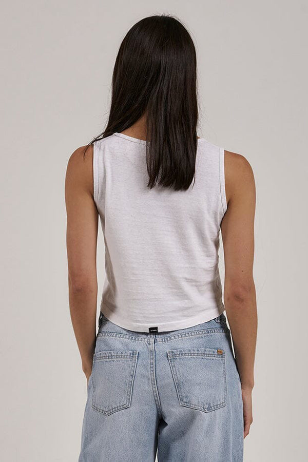 Hemp Boat Neck Tank White