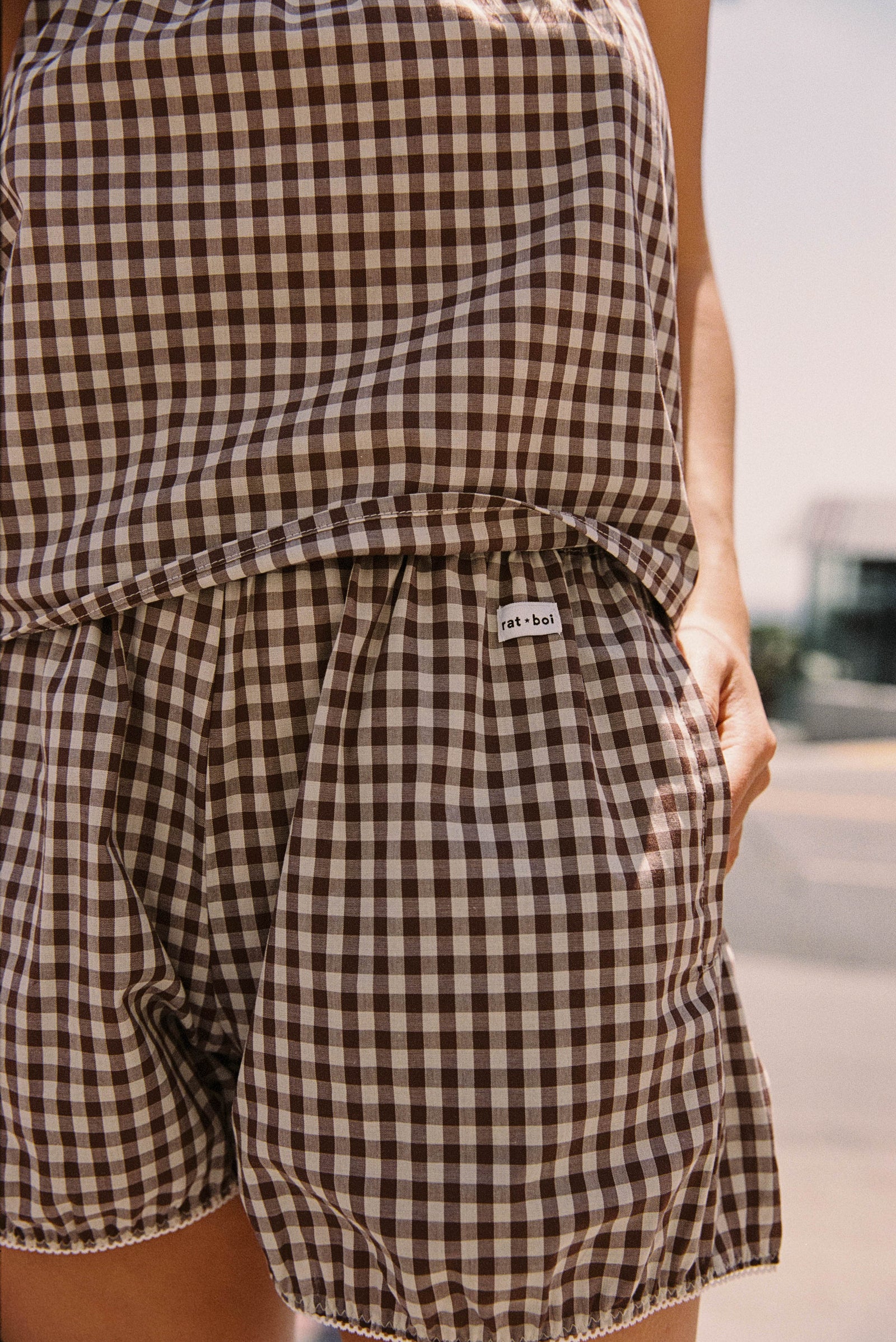 Easy Bloomer Short Teddy Gingham – September