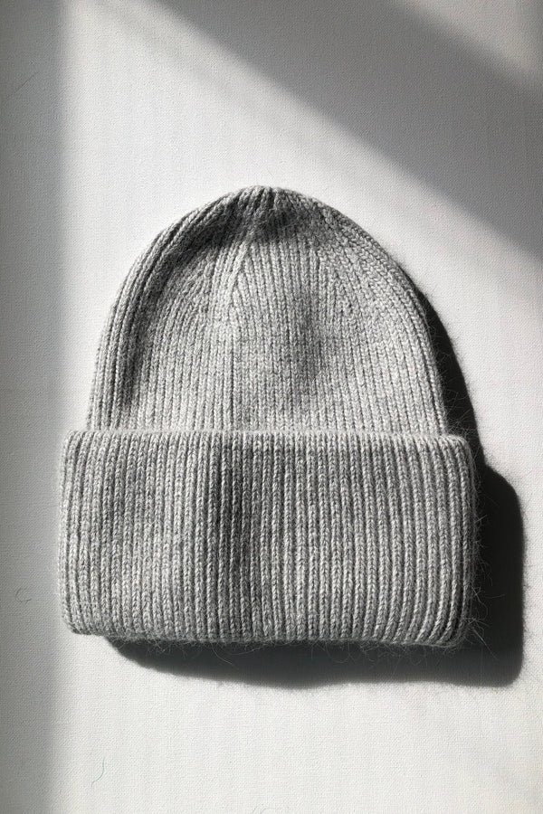 Royal Angora Beanie Light Grey