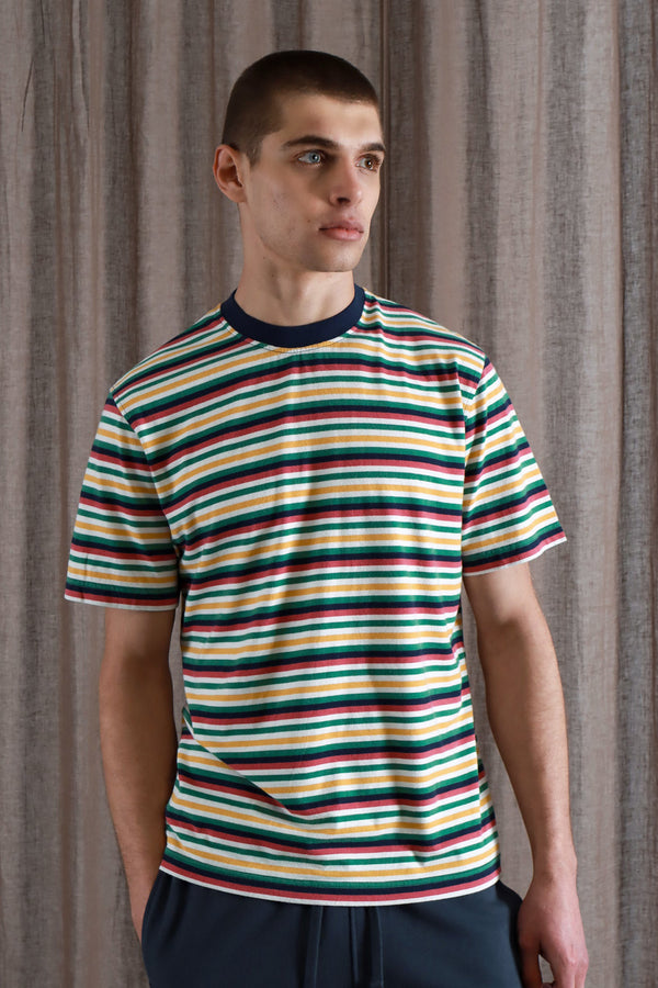 Blackpool Stripe T-Shirt Yarn Dyed Multi