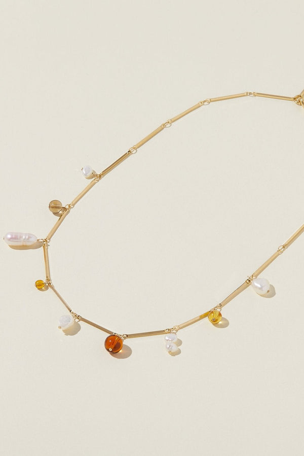 Fête Necklace Tan