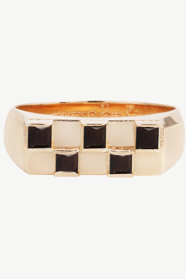 Chess Ring in Black Onyx