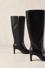 Isoble Black Leather Boots