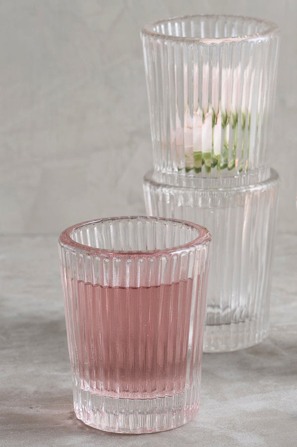 Pressed Clear Juice Glass