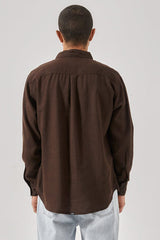 Hemp Minimal Thrills Oversize Long Sleeve Shirt Postal Brown