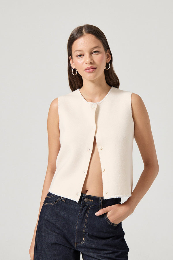 Pia Vest Vintage White