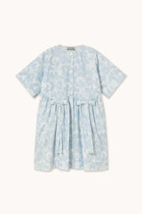 Flowers Bows Dress Off-White/Pastel Blue