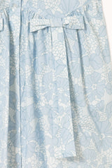 Flowers Bows Dress Off-White/Pastel Blue