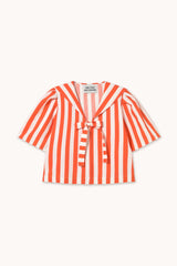 Striped Sailor Blouse Summer Red