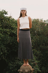 Contrast Skirt Navy