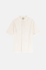Knit Button Down Polo Natural