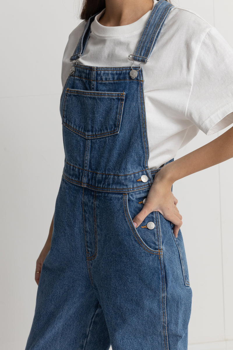 Patch Denim Overalls