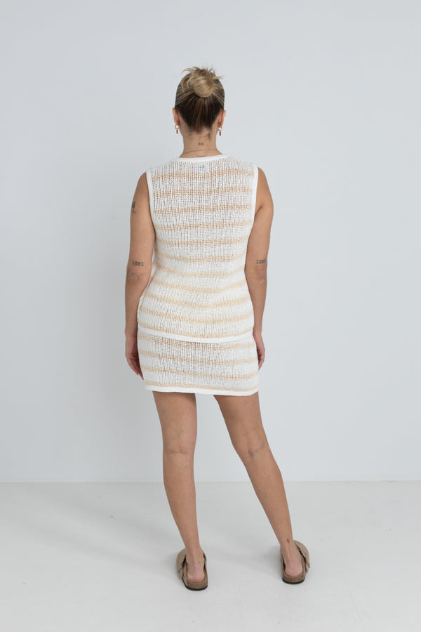 Sol Stripe Longline Knit Vest