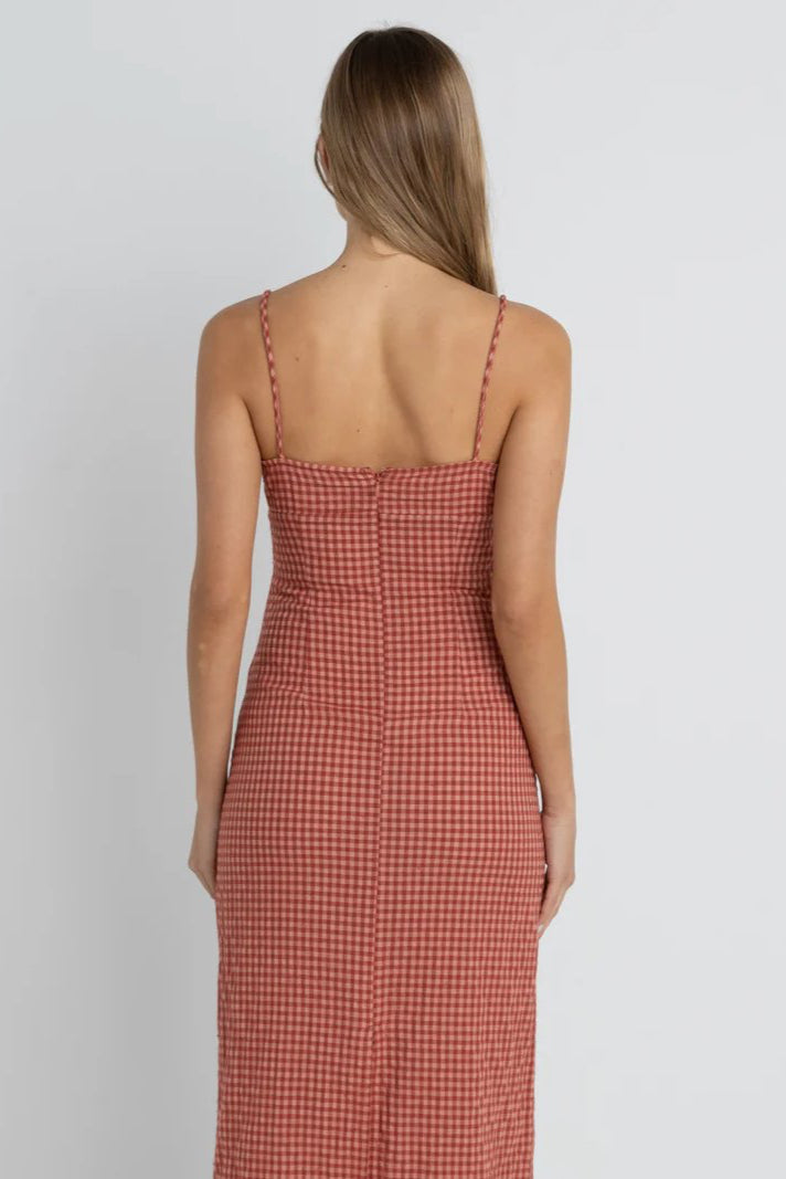 Lola Check Gathered Maxi Dress