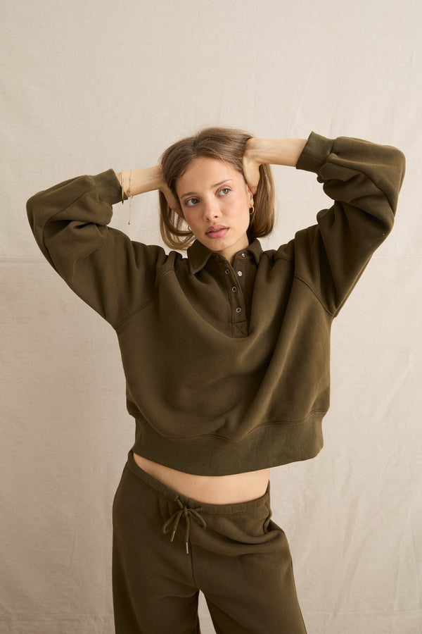 Everyday Fleece Pullover Dark Olive