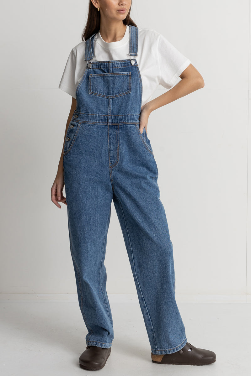 Patch Denim Overalls