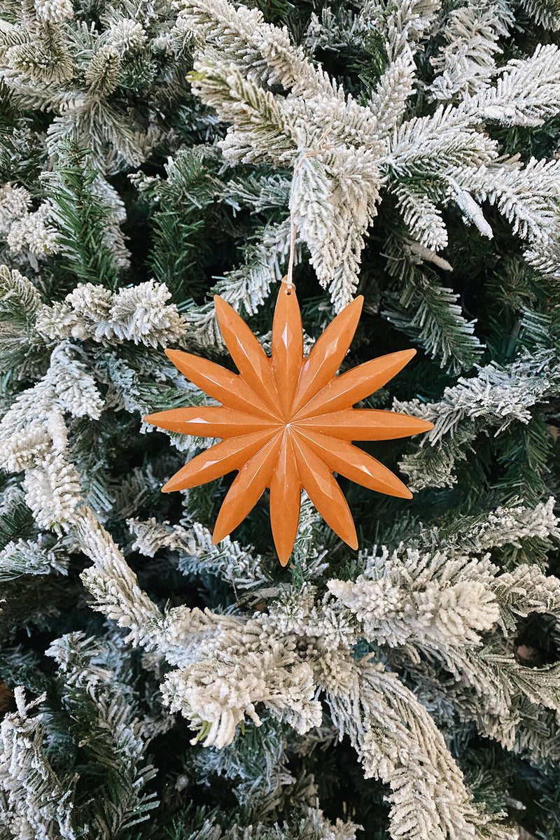 Starburst Resin Ornament Orange